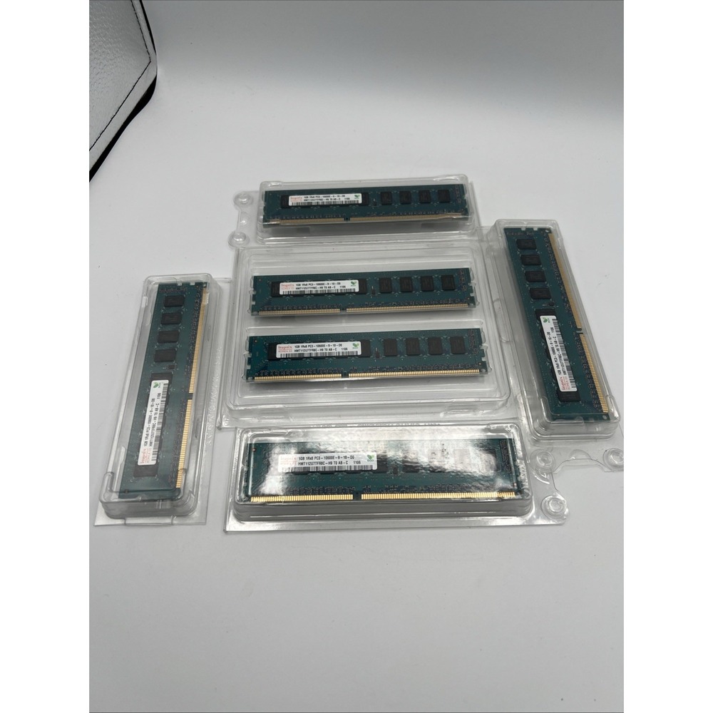 Lot of 6x 1GB (6GB) Hynix HMT112U7TFR8V-H9 PC3-10600E‎ Server Memory Module